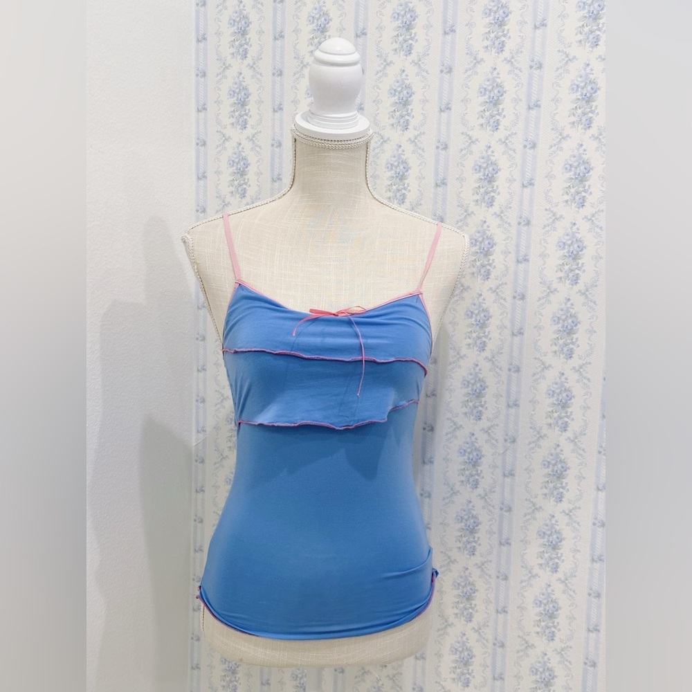 Handmade blue and pink cami inspired by rampage